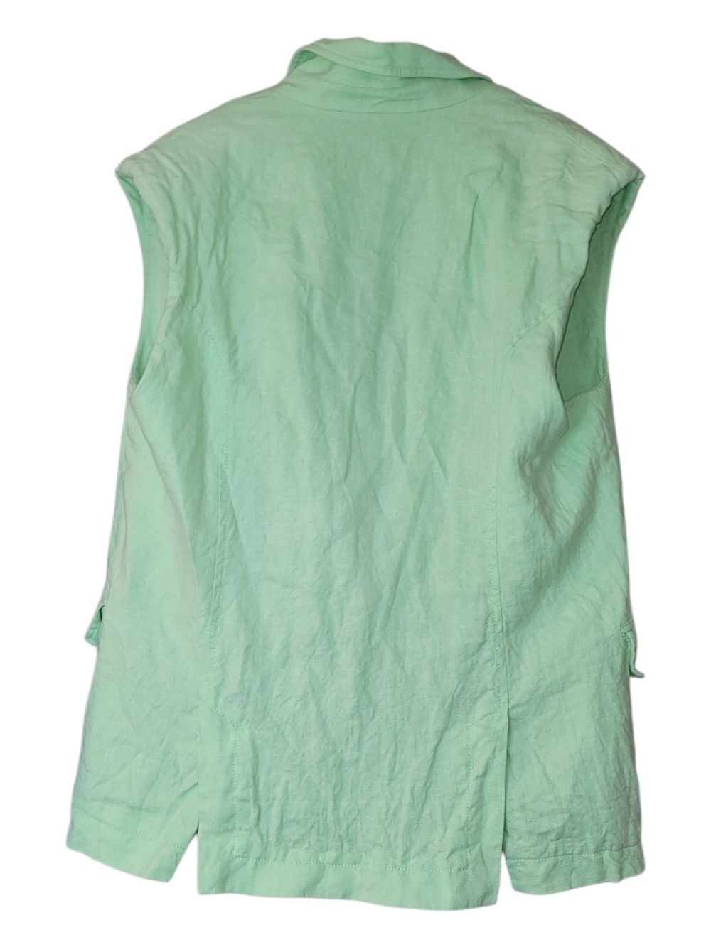 We The Free People Lime Green LINEN Oversized Vest S Boho Colorful Hippie - Picture 2 of 4